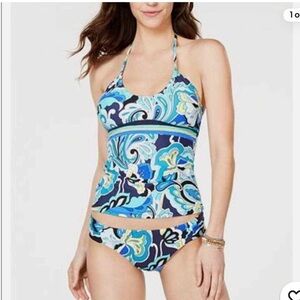 New Trina Turk Ipanema Halter Tankini Swimsuit Set Size 8